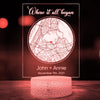 Where It All Began Anniversary Personalized Map Night Light