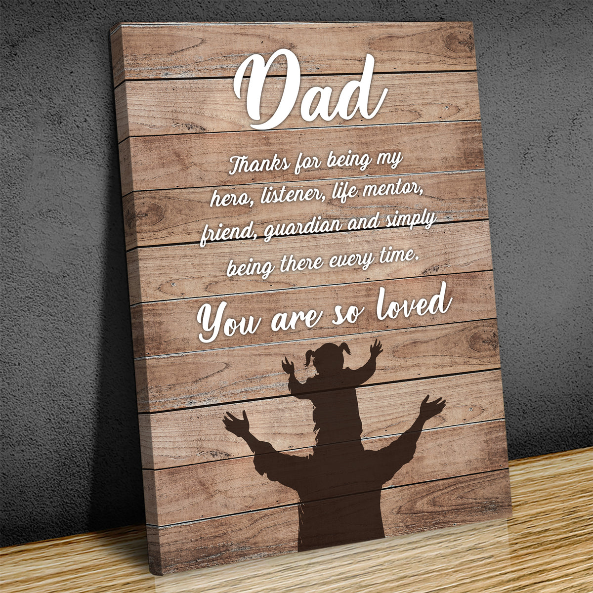 57597-Gift For Dad From Daughter I Am So Grateful Canvas H0