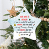 57549-Dear Grandparents Excited To Meet You Hanging Christmas Star Ornament H0