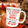 57516-Gift For Stepdad From Stepdaughter Stepson Put Up With My Mom Christmas Mug H0