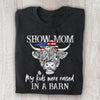 Show Mom Highland Cow American Flag Shirt