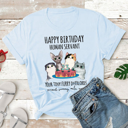 Cat Dad Cat Mom Happy Birthday Cute Personalized Shirt