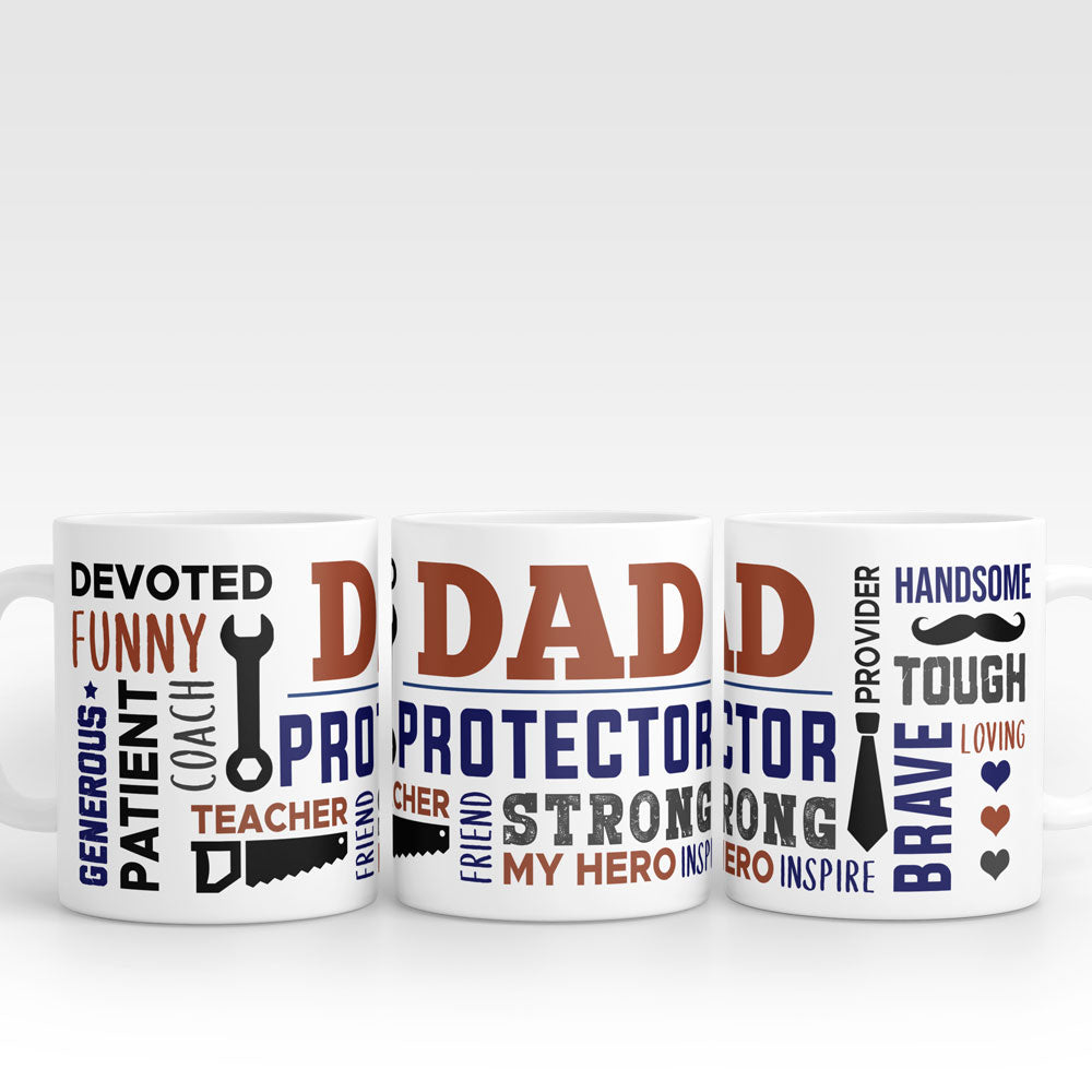 74386-Dad Father Word Art Son Daughter Meaningful Mug H0