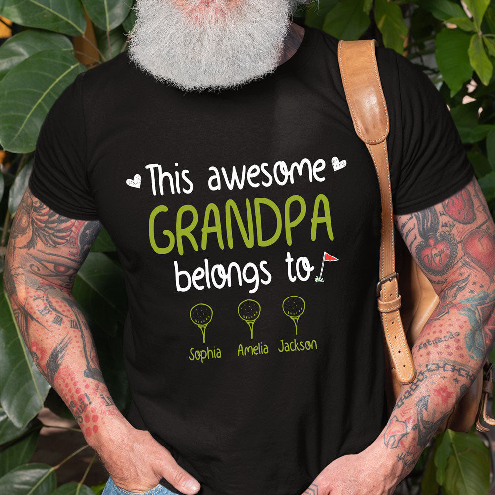 73788-Golf Grandpa Belongs To Funny Personalized Shirt H0