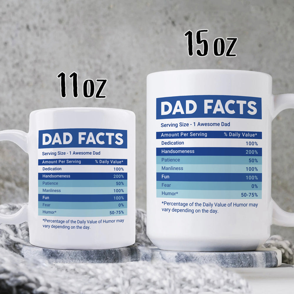 Dad Nutritional Facts Funny Gifts For Dad