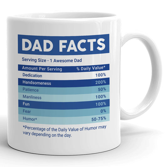 74201-Dad Father Nutrition Facts Daughter Son Funny Mug H3