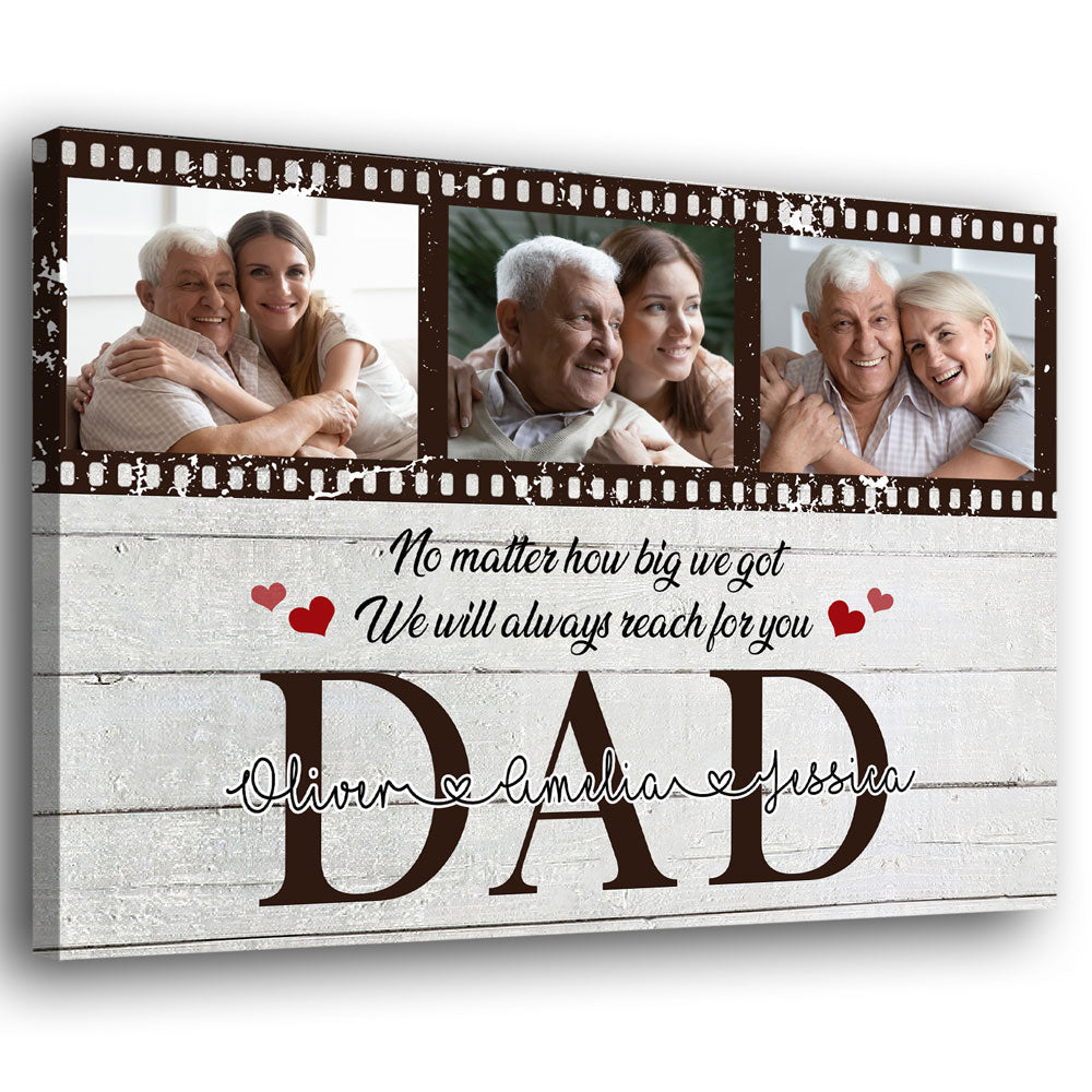 74225-Dad Father Daughter Son Film Roll Meaningful Personalized Canvas H0