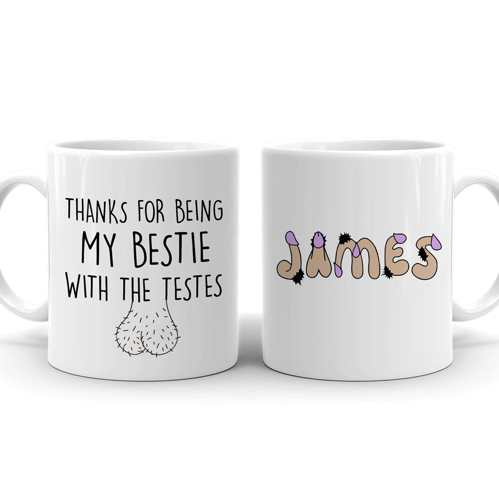 76204-Best Friends Guy Male Besties Testes Funny Personalized Mug H4