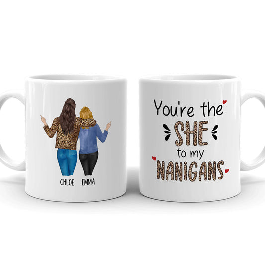 76202-Best Friends Besties Shenanigans Funny Friendship Personalized Mug H3