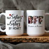 76263-Best Friends BFF Sisters By Heart Touching Friendship Personalized Mug H0