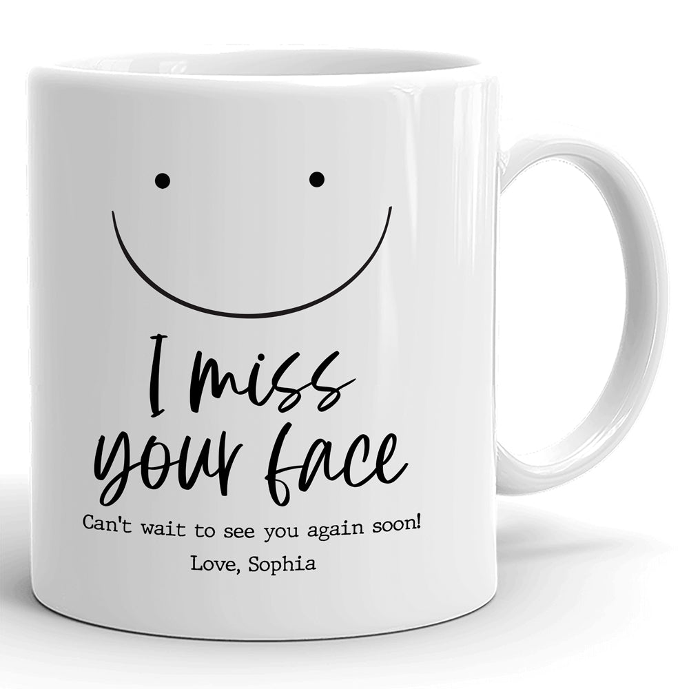 77224-Distance Best Friends BFF I Miss Your Face Meaningful Personalized Mug H2