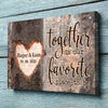 78232-Couple Wife Husband Carved Heart Anniversary Personalized Canvas H3