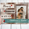 78430-Couple Wife Husband Home Is Wherever Anniversary Personalized Canvas H4