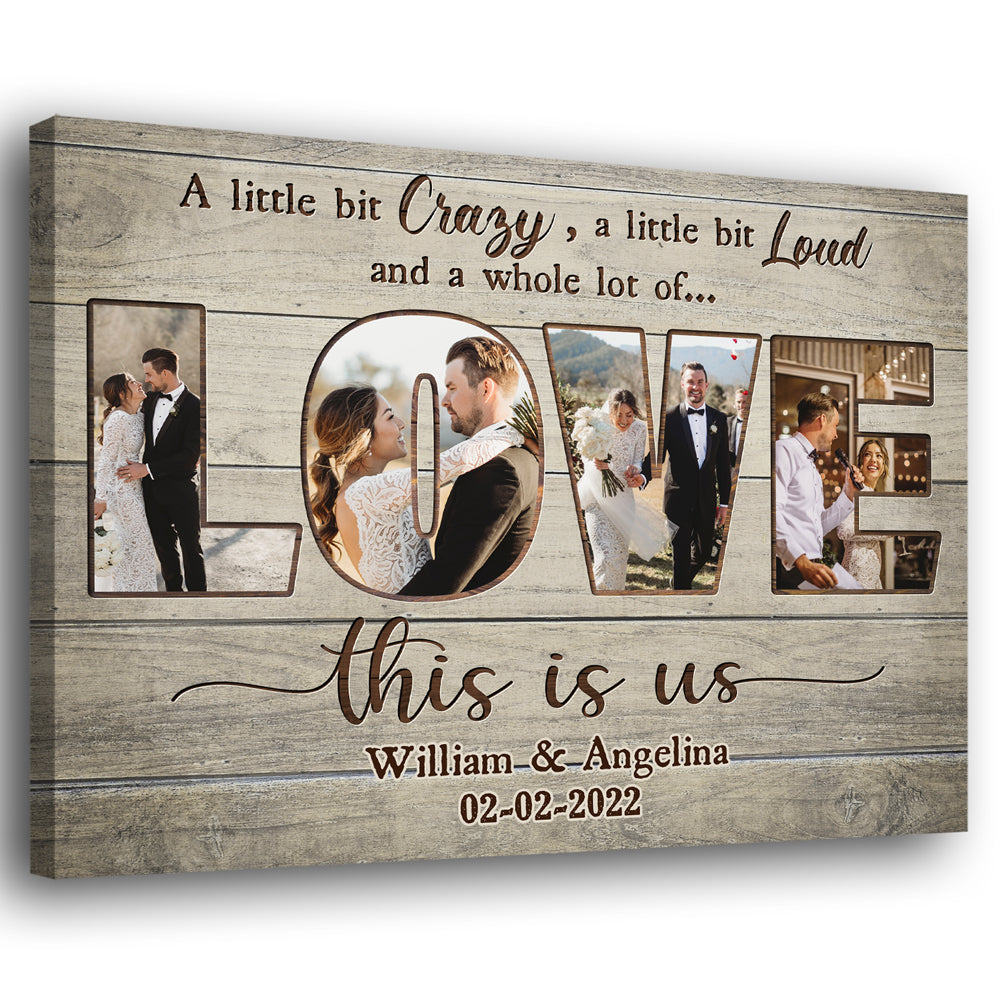 78432-5 Years 5th Anniversary Couple Love Wife Husband Personalized Canvas H5