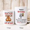 78515-Step Dad Bonus Dad Birthday Funny Sperms Stepdad Personalized Mug H1