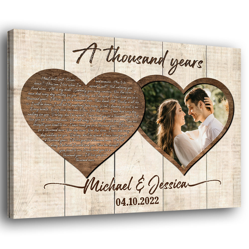 79096-Couple Wedding Anniversary Song Lyrics Personalized Canvas H5