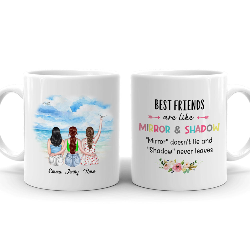 75953-Best Friends Are Like Mirror And Shadow Meaningful Personalized Mug H0