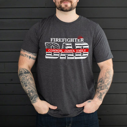 Dad Firefighter Dad Meaningful Unique Personalized Shirt
