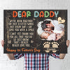 73361-Father&#39;s Day Expecting Dad New 1st Love Meaningful Personalized Canvas H0