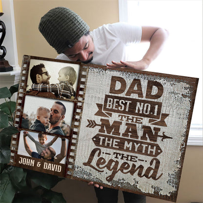 72672-Dad Father Daughter Son The Man Meaningful Personalized Canvas H0