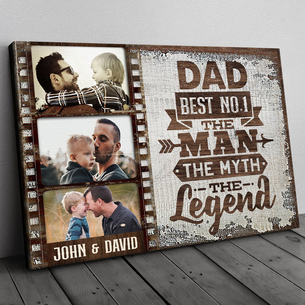 72676-Dad Father Daughter Son The Man Meaningful Personalized Canvas H2