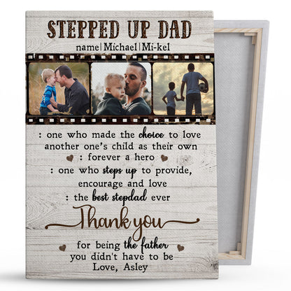 73546-Stepdad Stepfather Bonus Most Amazing Meaningful Personalized Canvas H0
