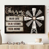 75971-Family Farm Our Home Meaningful Personalized Canvas H4