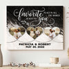 76017-Wife Husband Couple Best Place Anniversary Personalized Canvas H4