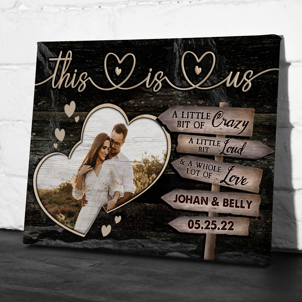 76186-Wife Husband Couple Us Anniversary Personalized Canvas H2