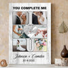 76200-Wife Husband Couple Complete Anniversary Personalized Canvas H1