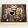 76226-Pet Dog Cat Memorial Angels Paw Personalized Photo Canvas H3