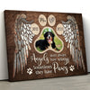 76222-Pet Dog Cat Memorial Angels Paw Personalized Photo Canvas H1