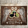 76220-Pet Dog Cat Memorial Angels Paw Personalized Photo Canvas H0