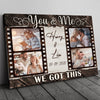 76182-Wife Husband Couple Got Anniversary Personalized Photo Canvas H1