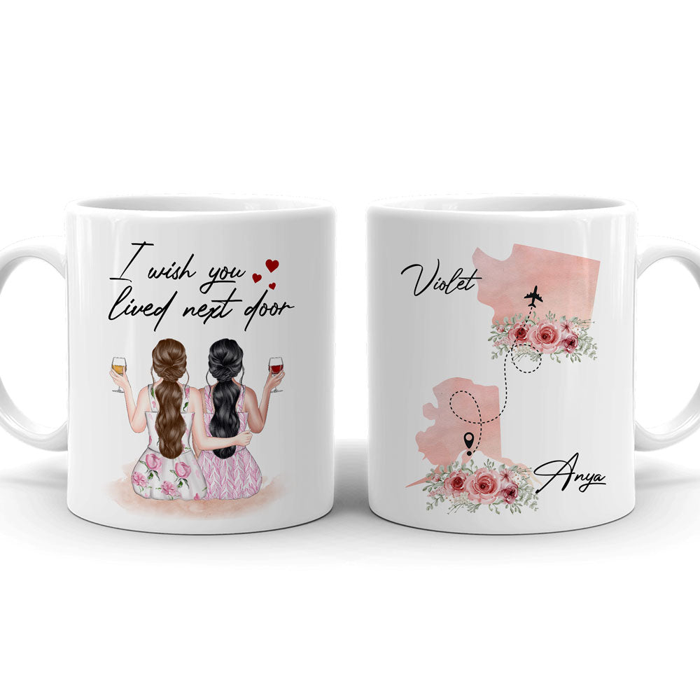 77211-Best Friend Bestie Lived Next Door Funny Personalized Mug H3