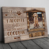 77658-Pet Dog Cat Memorial Hello Goodbye Personalized Canvas H0