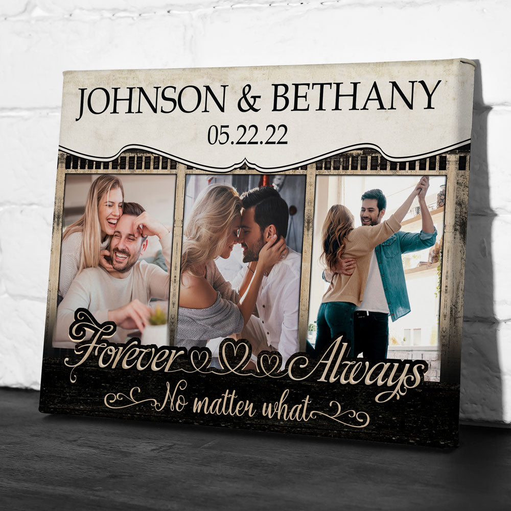 77294-Wife Husband Couple No Matter Anniversary Personalized Canvas H2