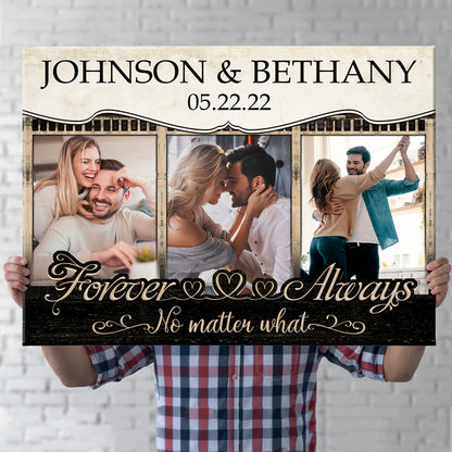 77286-Wife Husband Couple No Matter Anniversary Personalized Canvas H0