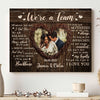 77875-Wife Husband Couple A Team Anniversary Personalized Canvas H4