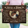 77869-Wife Husband Couple A Team Anniversary Personalized Canvas H2