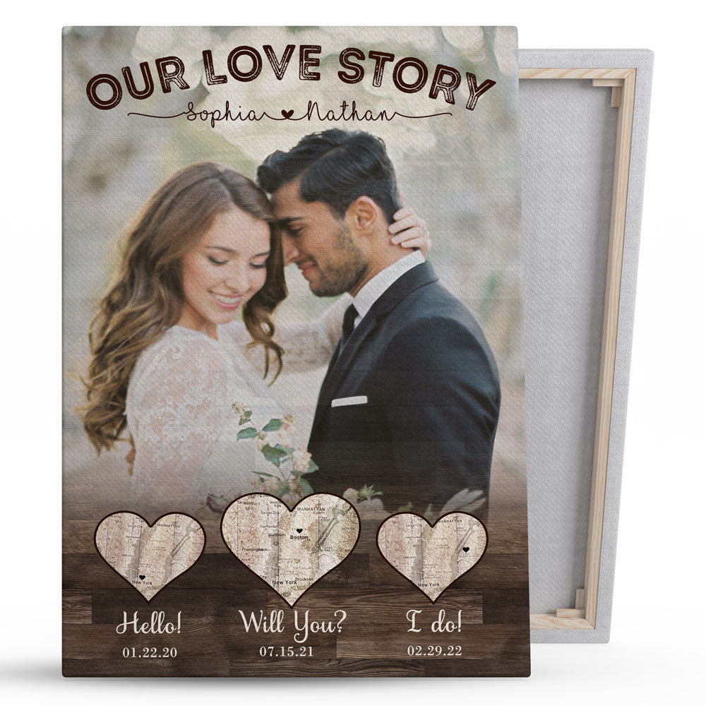 77866-Wife Husband Couple Love Story Anniversary Personalized Canvas H2