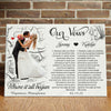 77860-Wife Husband Couple Our Vows Anniversary Personalized Canvas H2