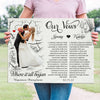 77855-Wife Husband Couple Our Vows Anniversary Personalized Canvas H0