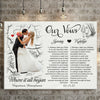 77862-Wife Husband Couple Our Vows Anniversary Personalized Canvas H3