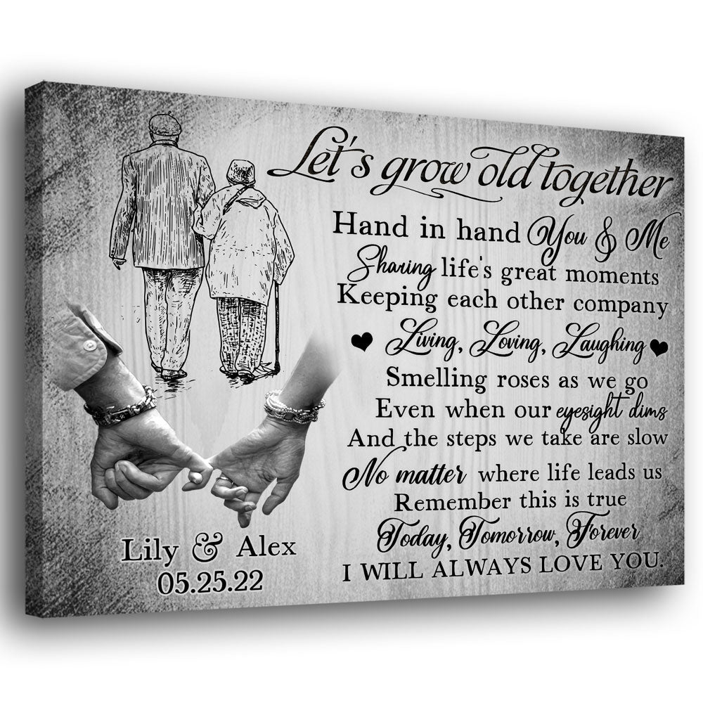 78534-Wife Husband Couple Old Together Anniversary Personalized Canvas H5