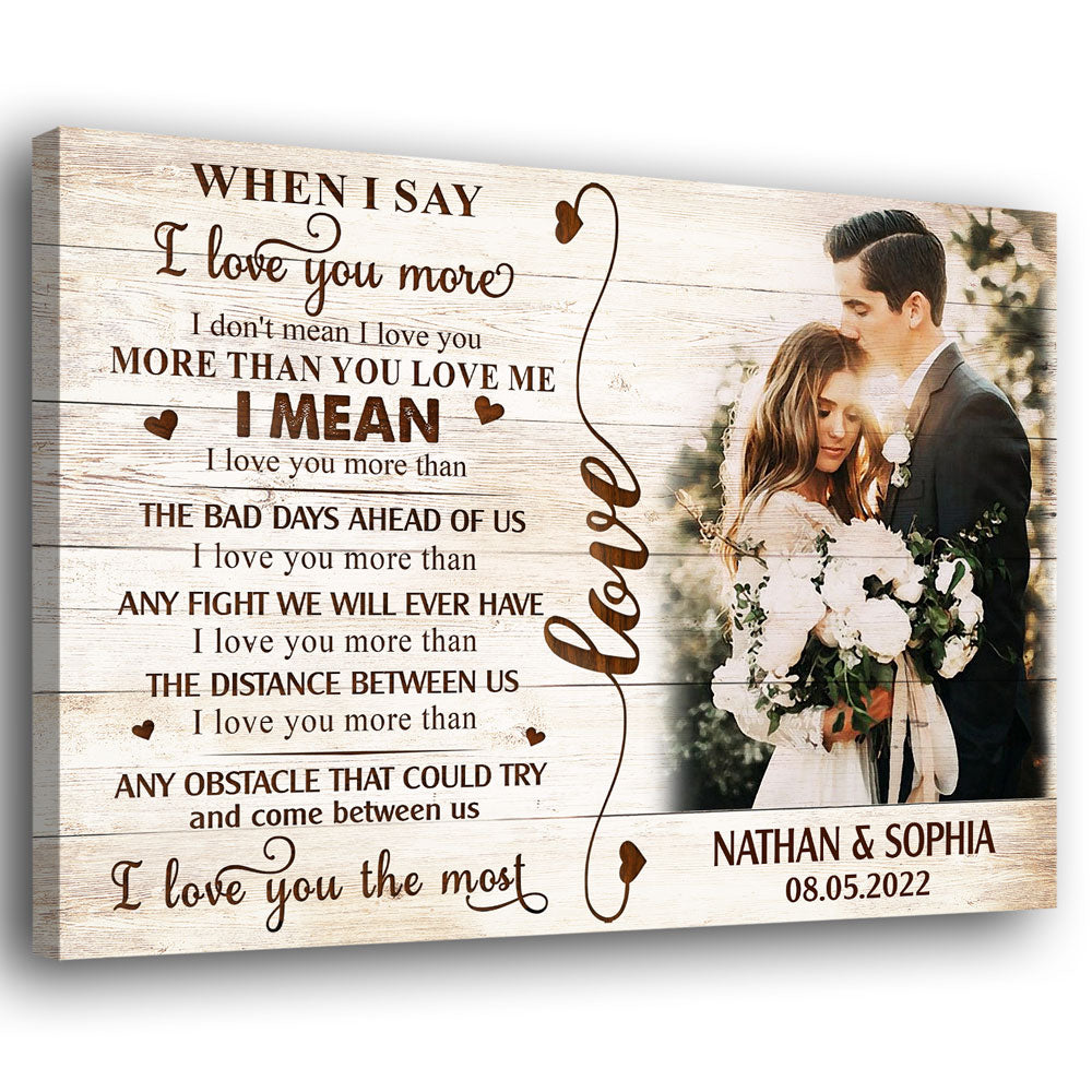 78624-Wife Husband Couple When I Say Anniversary Personalized Canvas H5