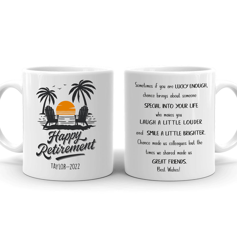 Retired Happy Retirement Funny Personalized Mug