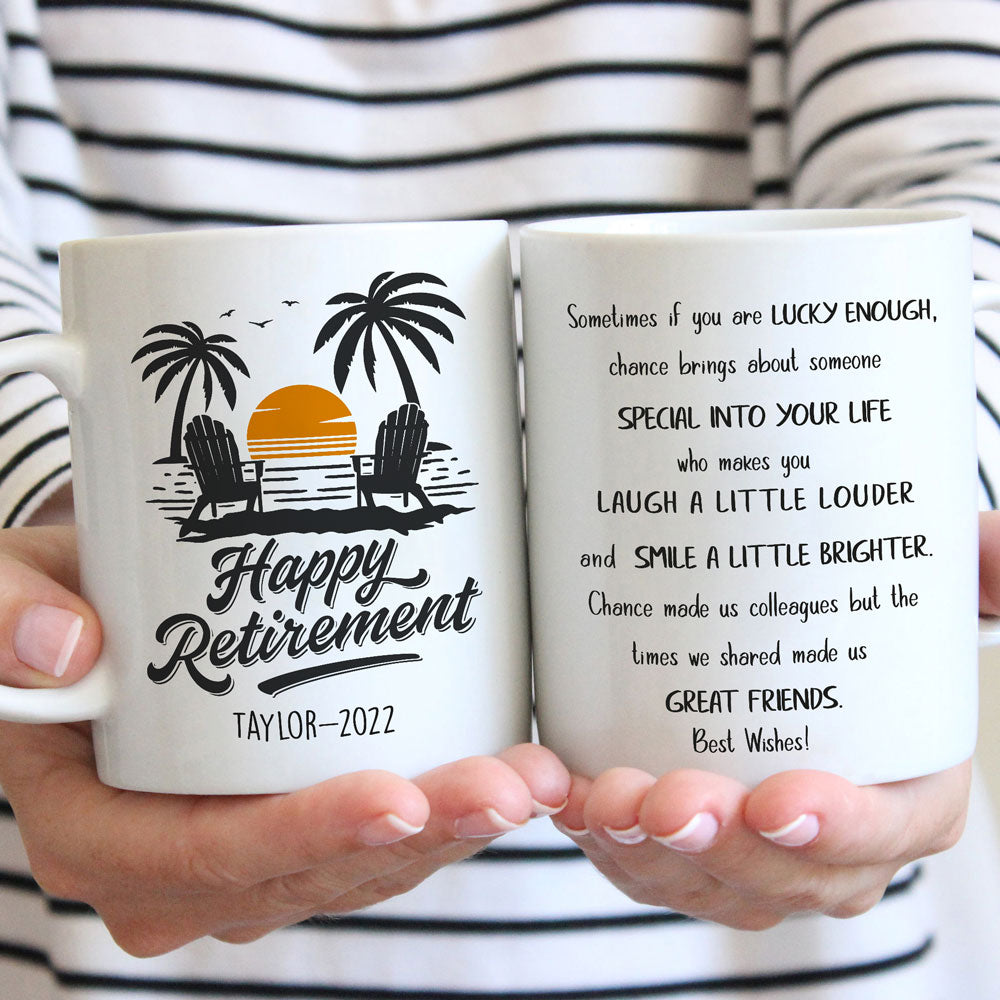 Retired Happy Retirement Funny Personalized Mug