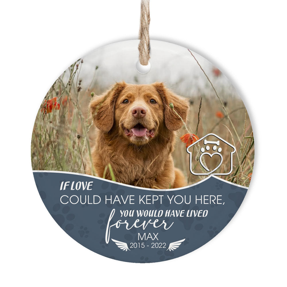 If Love Could Have Kept You Here Personalized Dog Memorial Ornament