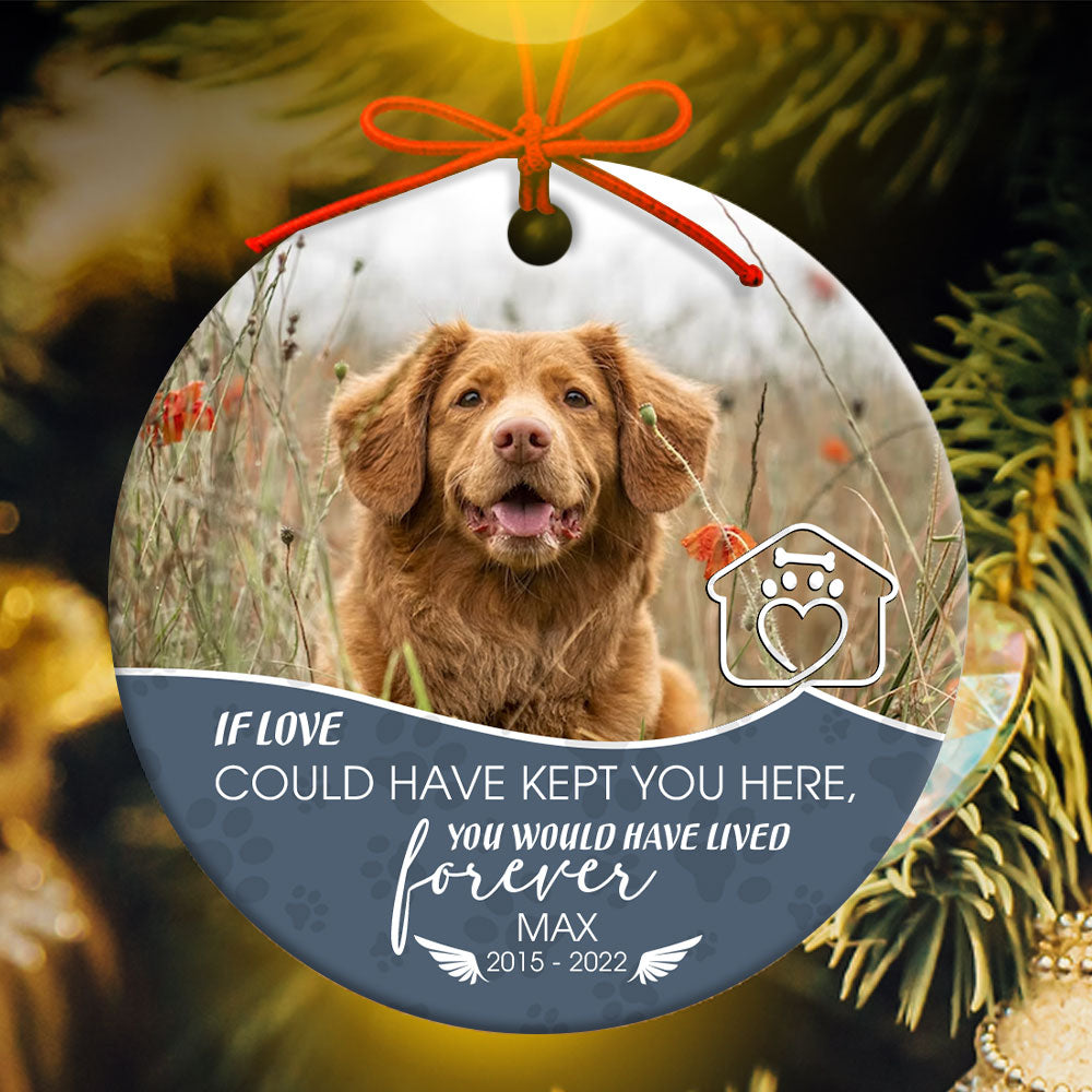 If Love Could Have Kept You Here Personalized Dog Memorial Ornament